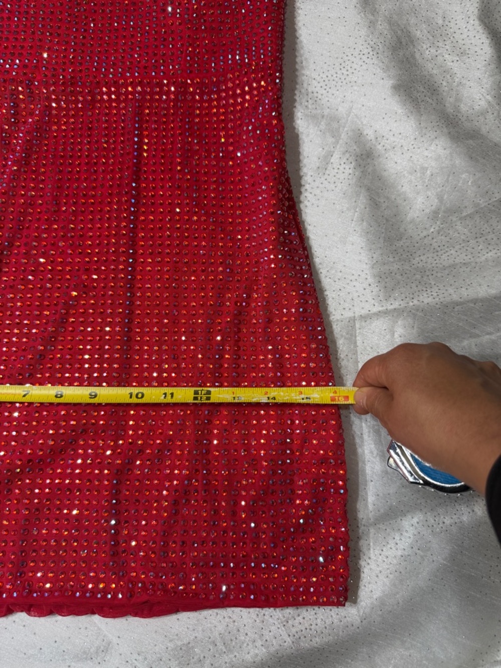 Oh Polly Red Sequin Bodycon Mini Dress for women. Size 4 - Picture 12 of 13